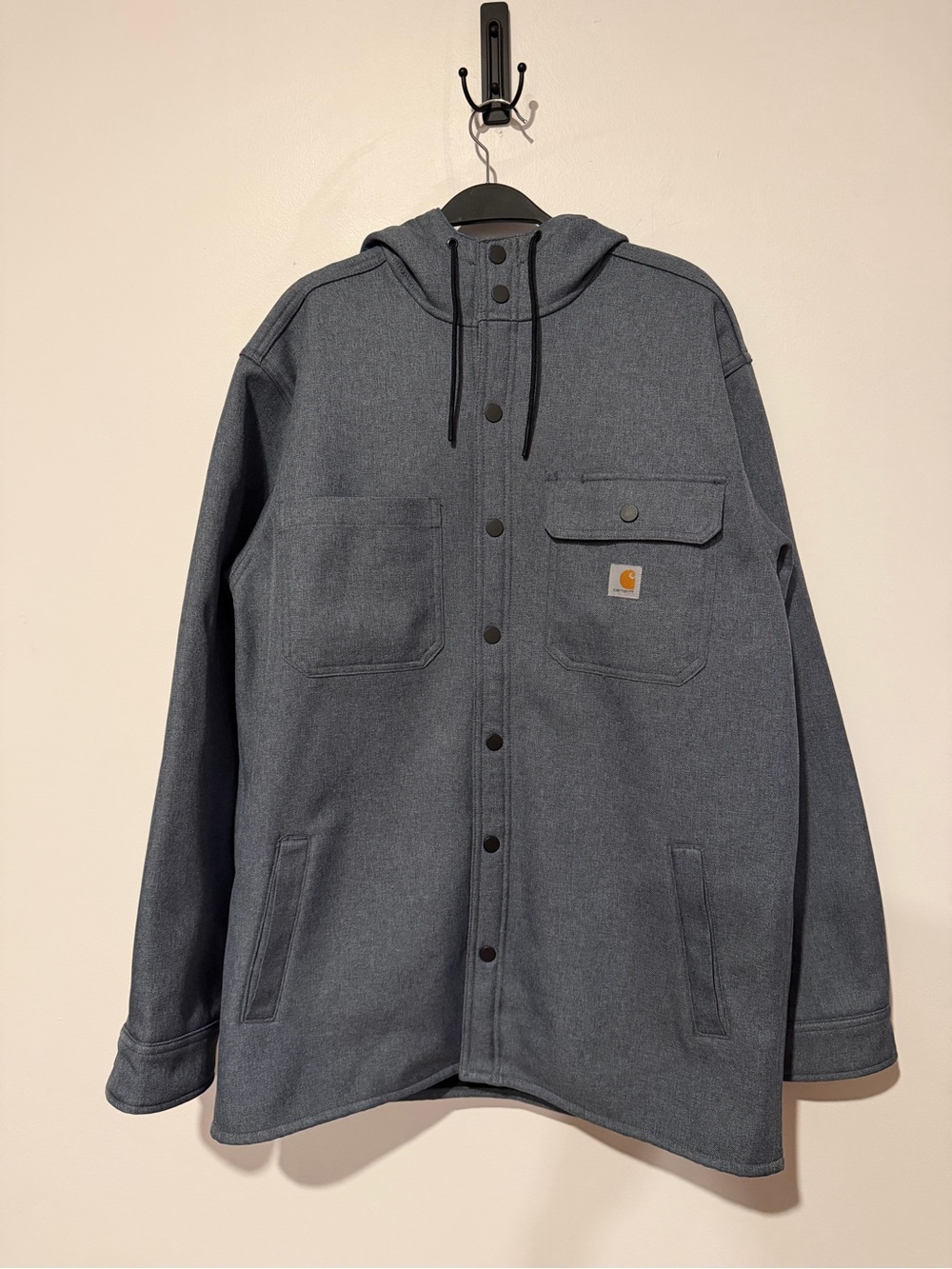 Carhartt Mens Rain‎ Defender Hooded Field Jacket Slate Blue Gray Medium Relaxed